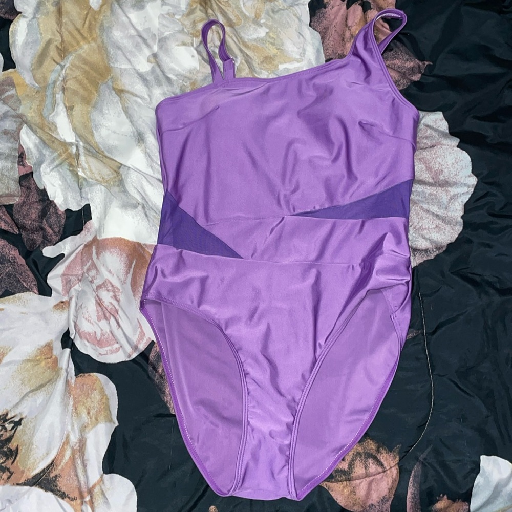Purple 1 Piece Swimsuit